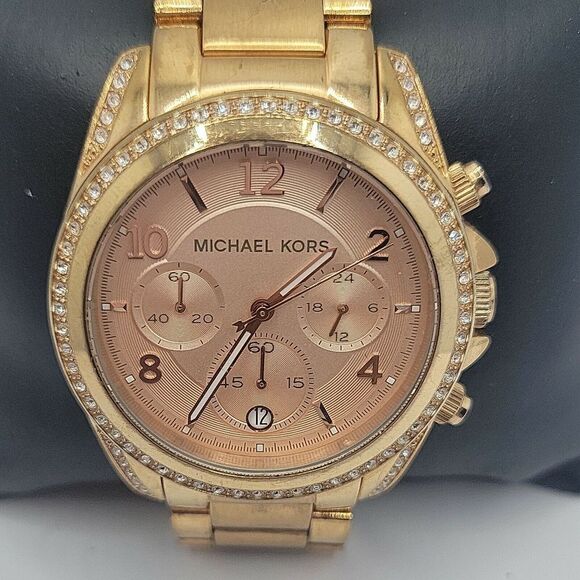 Michael Kors MK5263 Women's Stainless Steel Analog Rose Gold Dial Watch BC643 - Picture 1 of 10